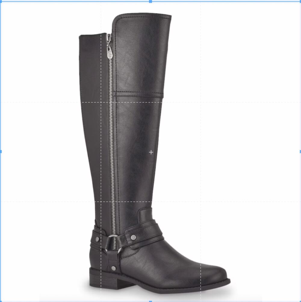 GBG Los Angeles Harlea Harness Knee High Boot NIB Size 6.5M Black